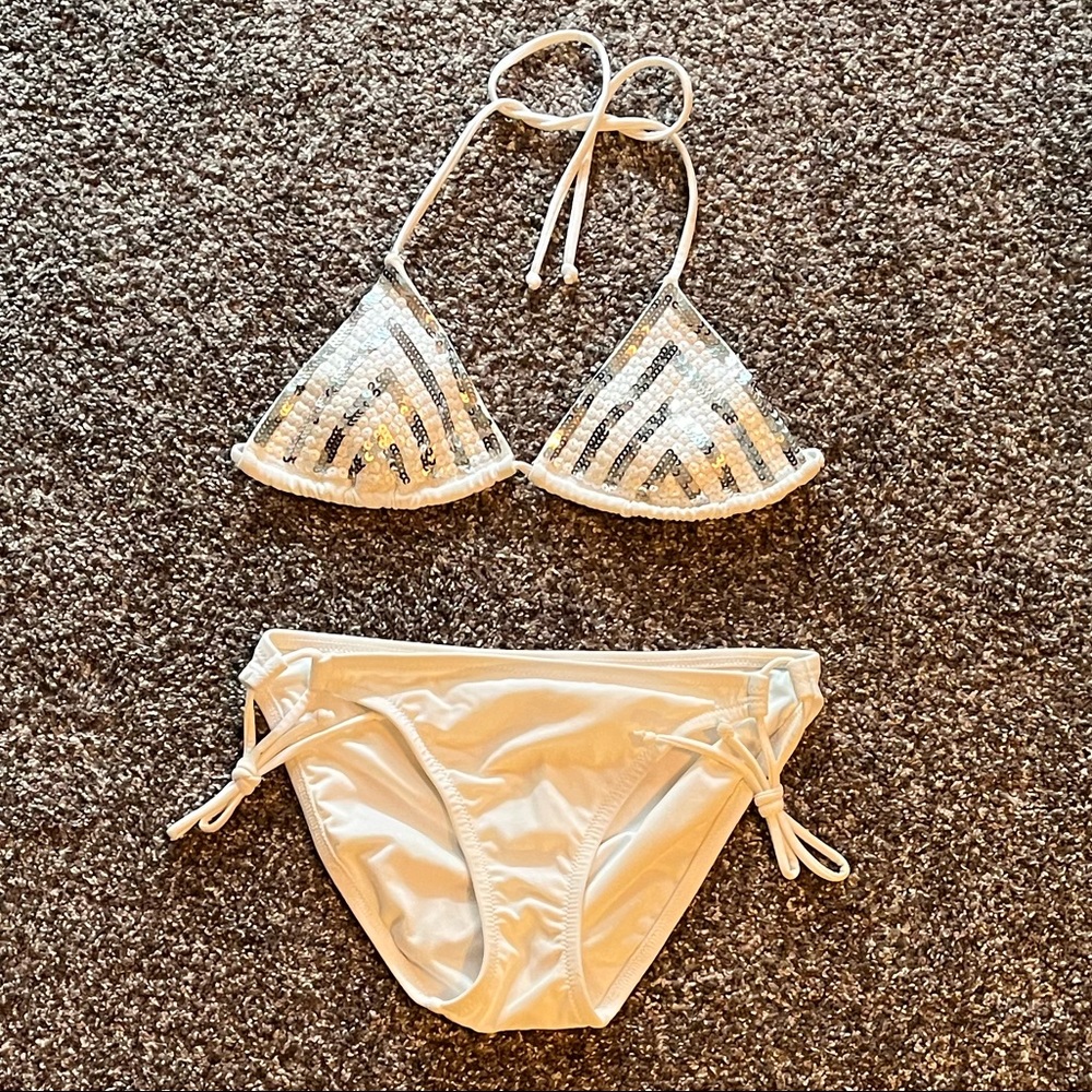 Victorias Secret Bikini Swimsuit with Sequins- Padded